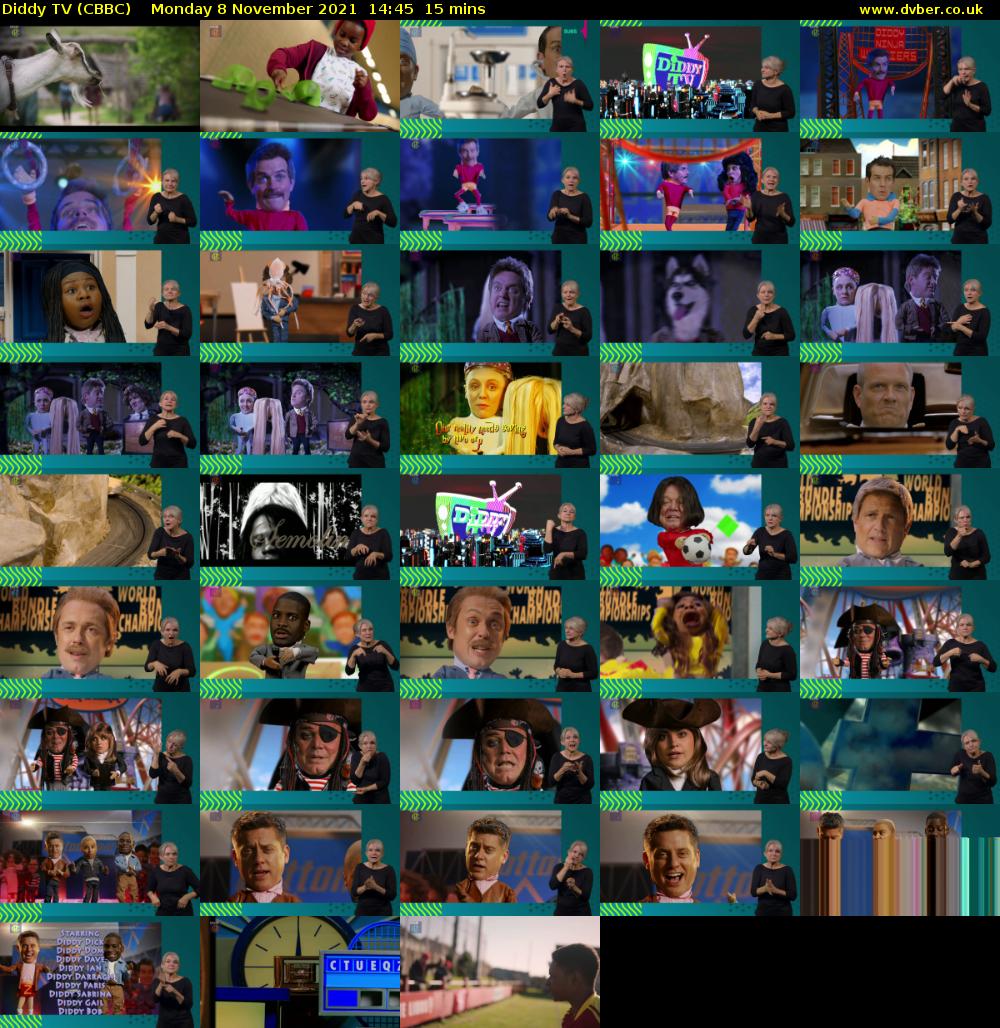 Diddy TV (CBBC) Monday 8 November 2021 14:45 - 15:00