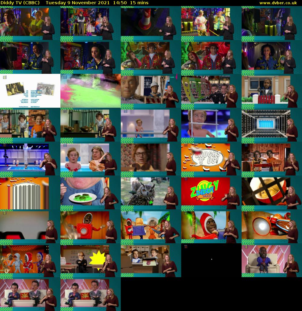 Diddy TV (CBBC) Tuesday 9 November 2021 14:50 - 15:05