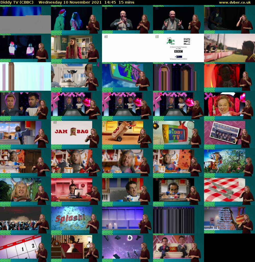 Diddy TV (CBBC) Wednesday 10 November 2021 14:45 - 15:00