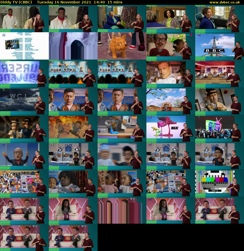 Diddy TV (CBBC) Tuesday 16 November 2021 14:40 - 14:55