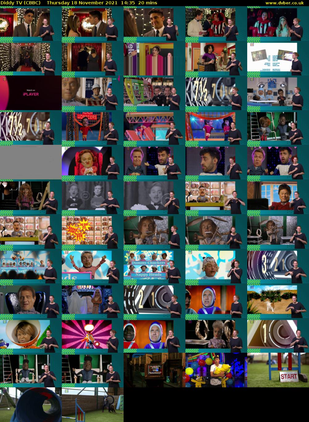Diddy TV (CBBC) Thursday 18 November 2021 14:35 - 14:55