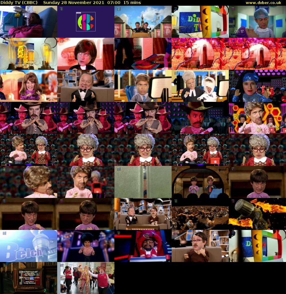 Diddy TV (CBBC) Sunday 28 November 2021 07:00 - 07:15