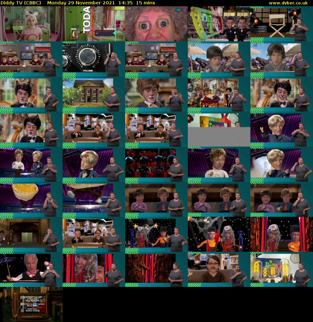 Diddy TV (CBBC) Monday 29 November 2021 14:35 - 14:50