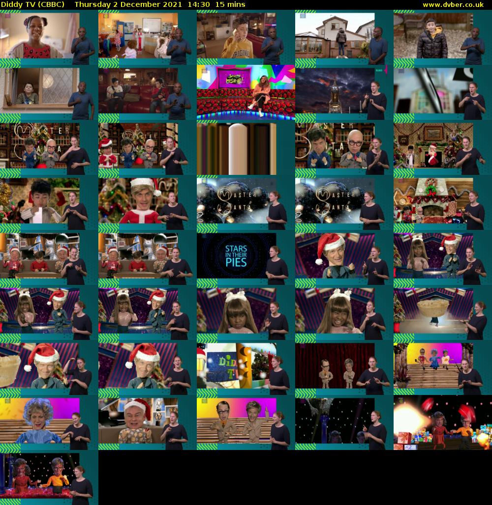 Diddy TV (CBBC) Thursday 2 December 2021 14:30 - 14:45