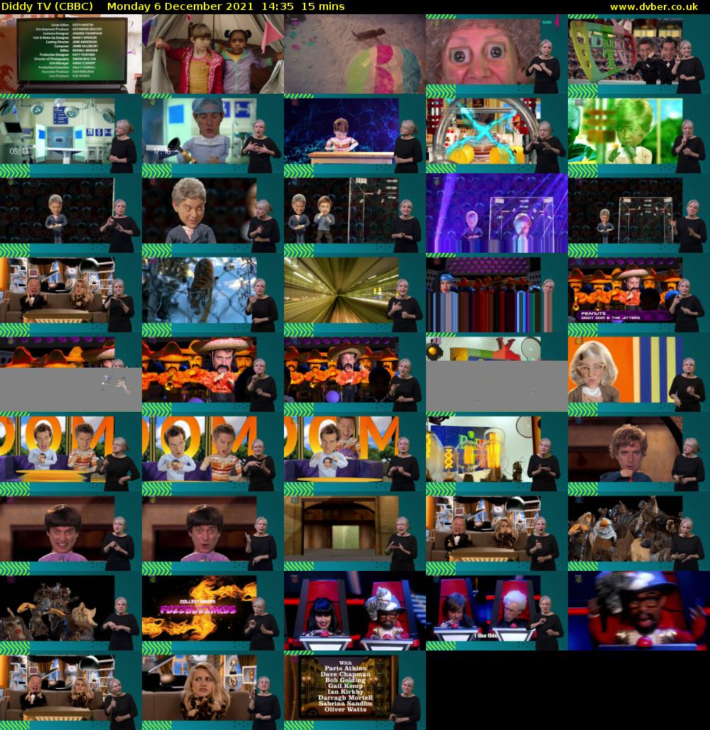 Diddy TV (CBBC) Monday 6 December 2021 14:35 - 14:50