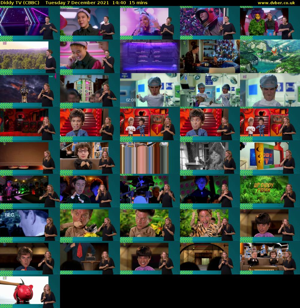 Diddy TV (CBBC) Tuesday 7 December 2021 14:40 - 14:55