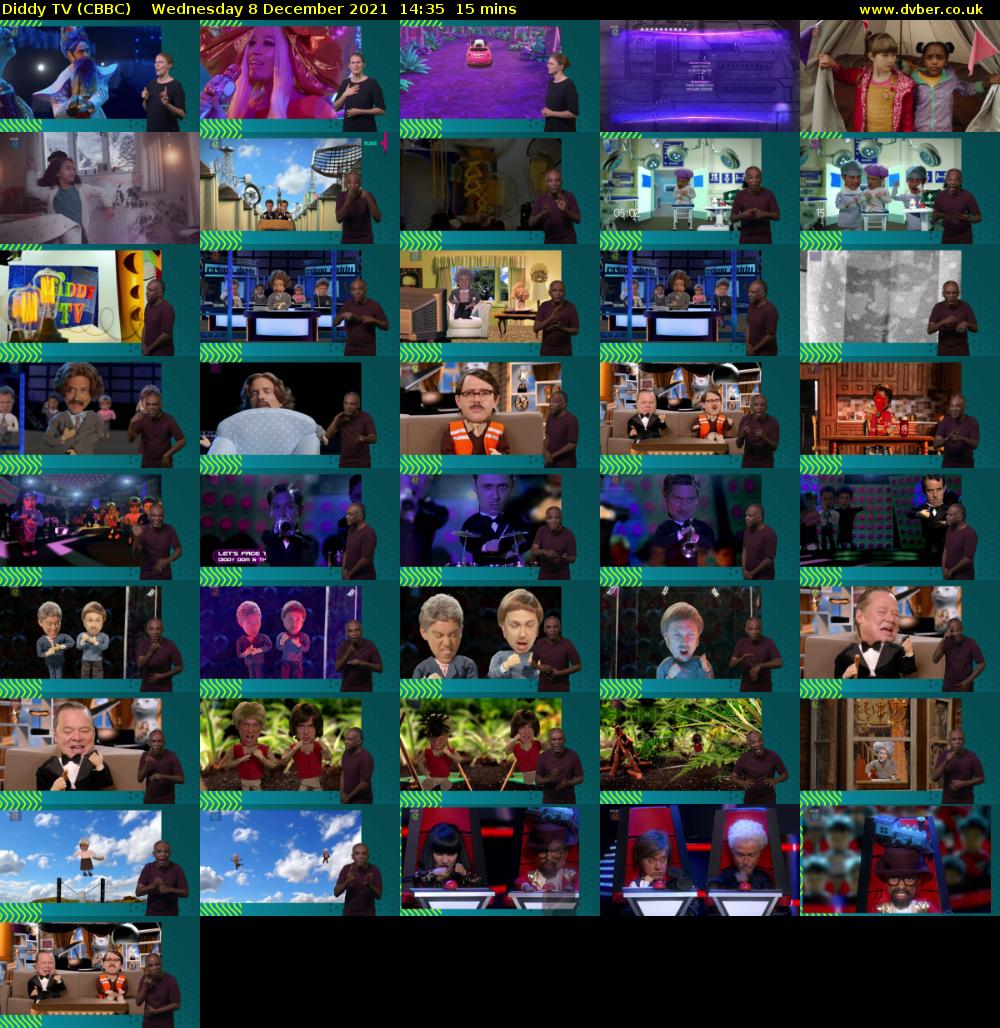Diddy TV (CBBC) Wednesday 8 December 2021 14:35 - 14:50