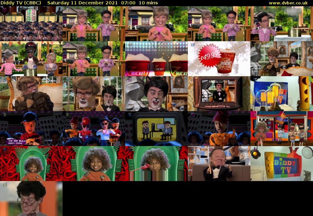 Diddy TV (CBBC) Saturday 11 December 2021 07:00 - 07:10