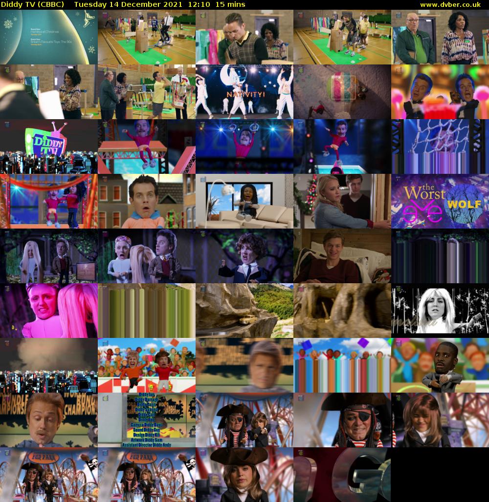 Diddy TV (CBBC) Tuesday 14 December 2021 12:10 - 12:25