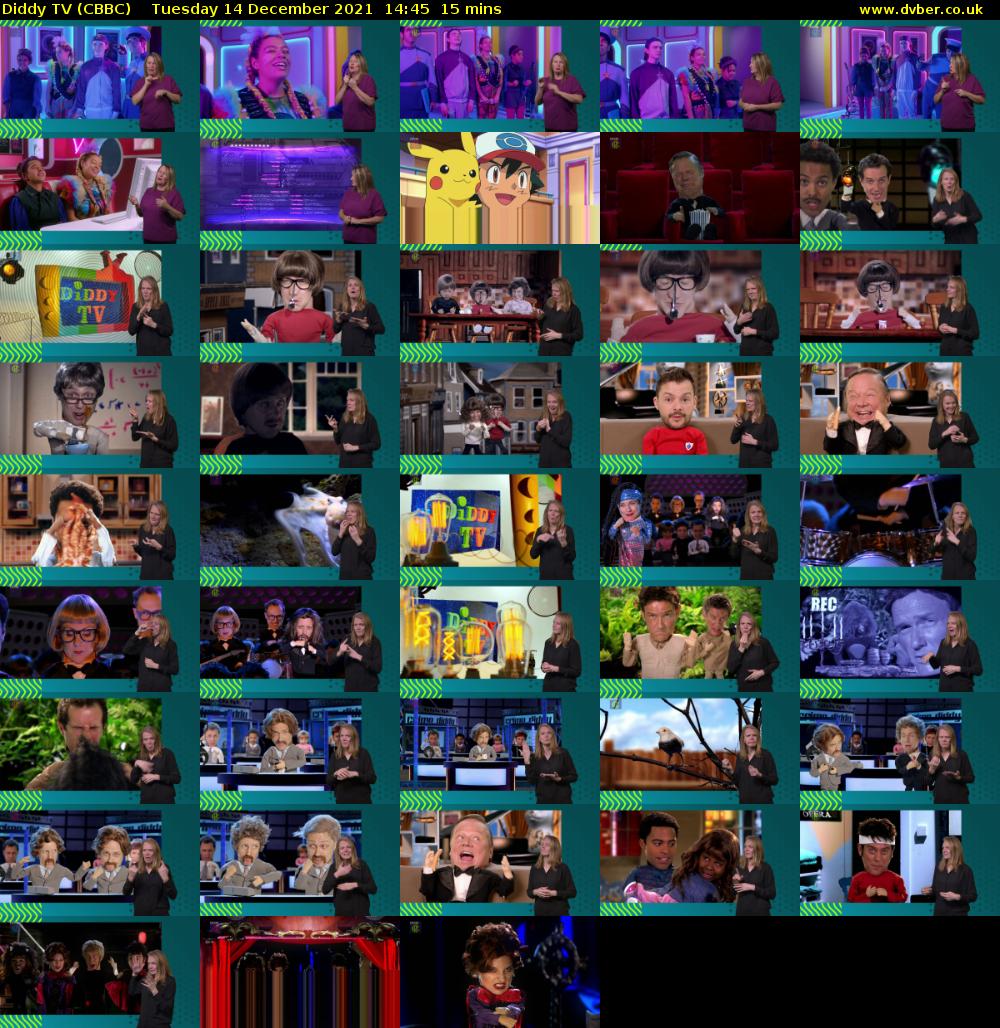 Diddy TV (CBBC) Tuesday 14 December 2021 14:45 - 15:00