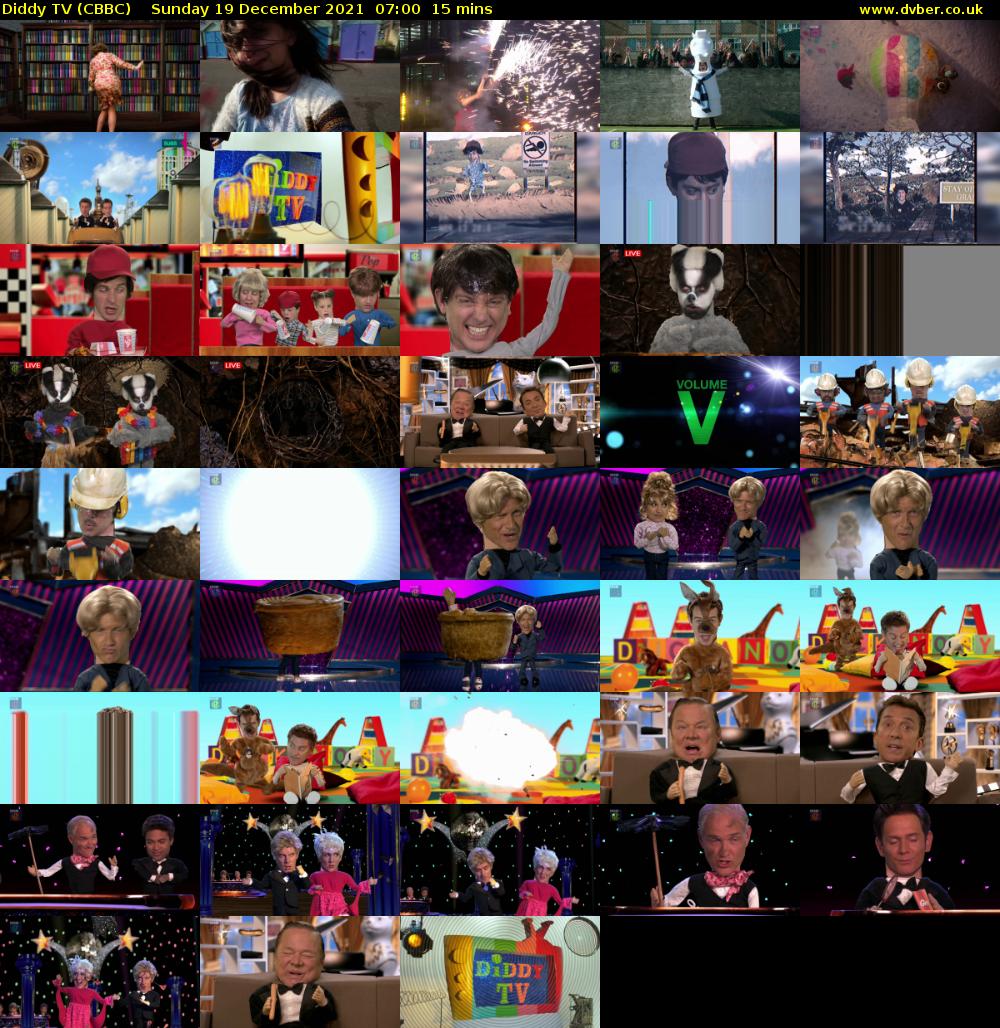 Diddy TV (CBBC) Sunday 19 December 2021 07:00 - 07:15