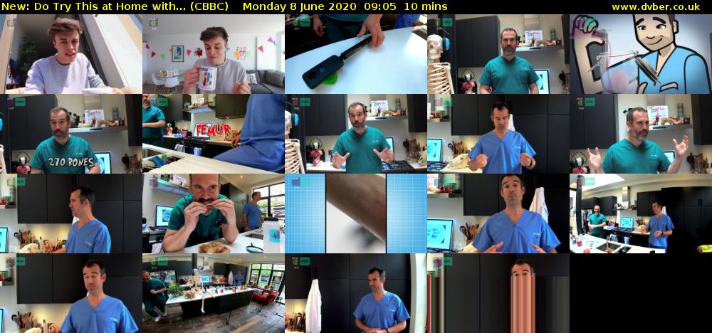 Do Try This at Home with... (CBBC) Monday 8 June 2020 09:05 - 09:15