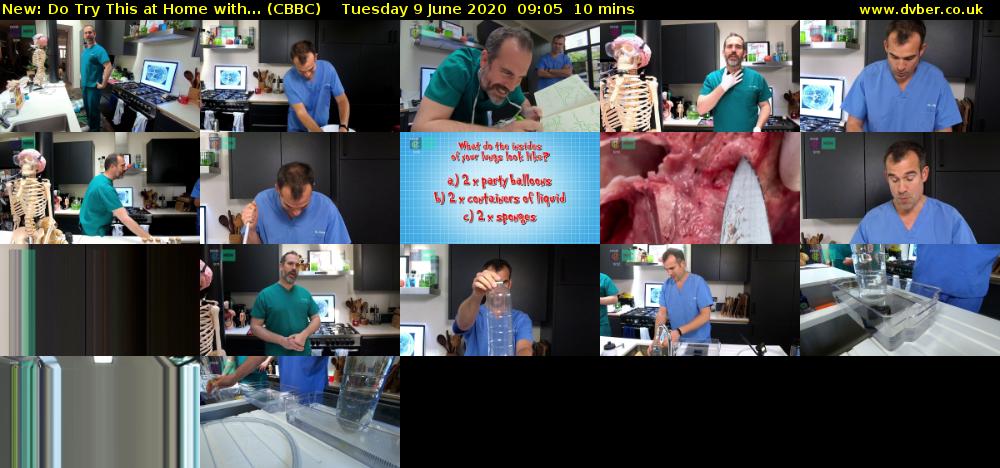 Do Try This at Home with... (CBBC) Tuesday 9 June 2020 09:05 - 09:15
