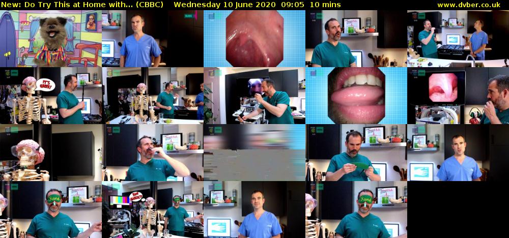 Do Try This at Home with... (CBBC) Wednesday 10 June 2020 09:05 - 09:15