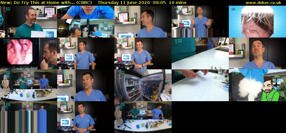 Do Try This at Home with... (CBBC) Thursday 11 June 2020 09:05 - 09:15