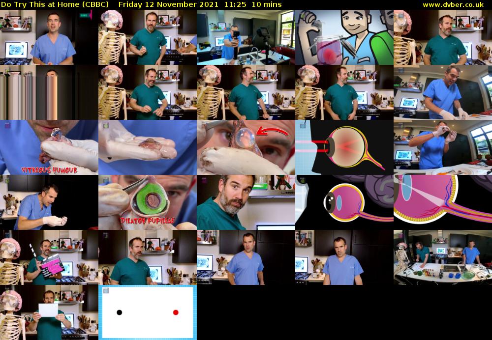 Do Try This at Home (CBBC) Friday 12 November 2021 11:25 - 11:35