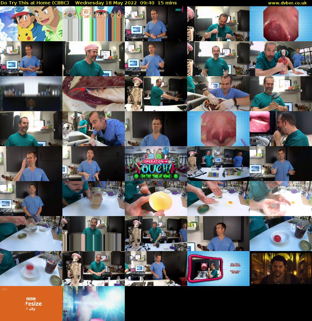 Do Try This at Home (CBBC) Wednesday 18 May 2022 09:40 - 09:55