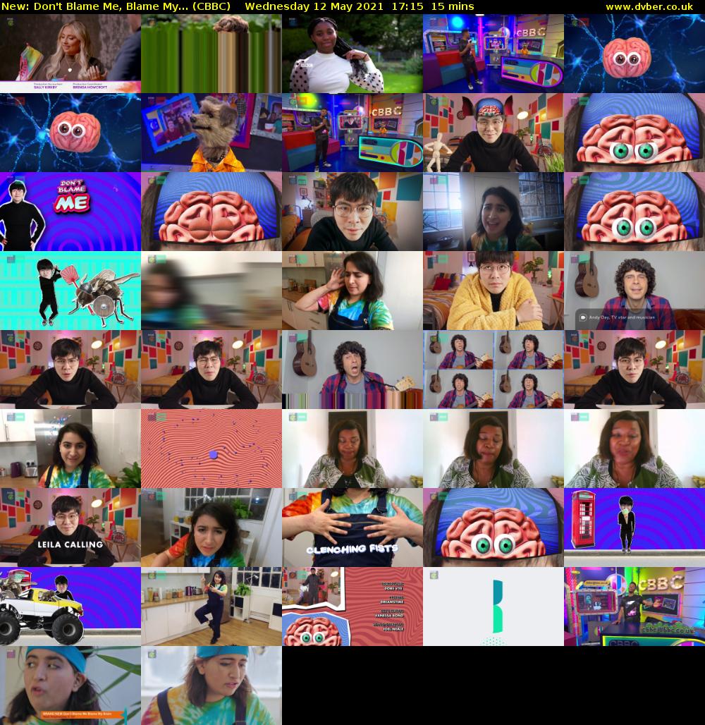 Don't Blame Me, Blame My... (CBBC) Wednesday 12 May 2021 17:15 - 17:30