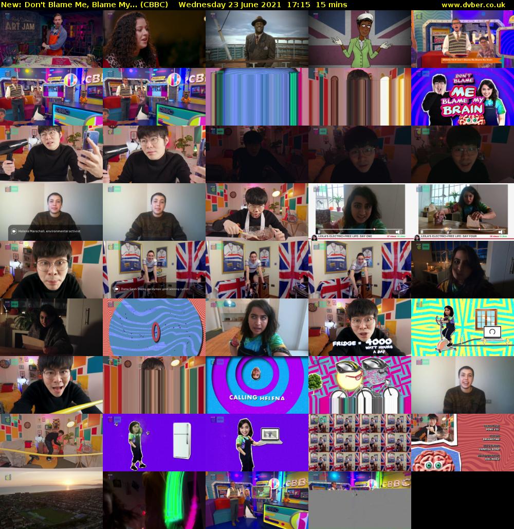 Don't Blame Me, Blame My... (CBBC) Wednesday 23 June 2021 17:15 - 17:30
