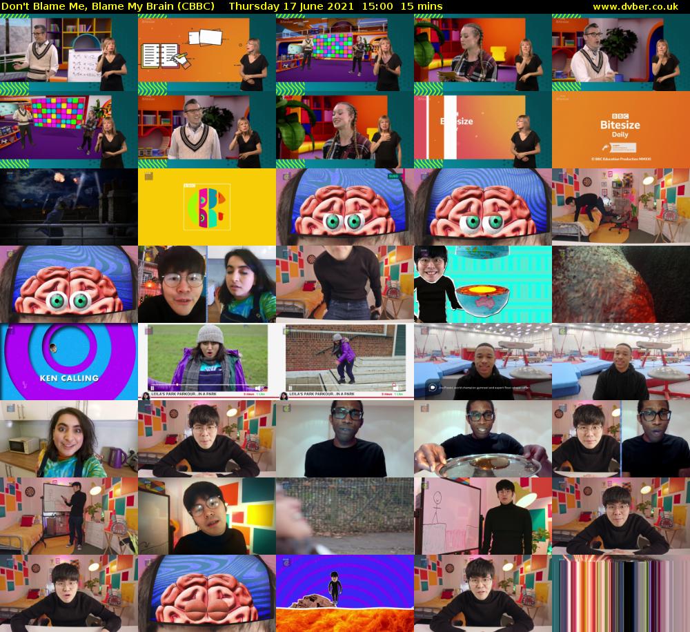 Don't Blame Me, Blame My Brain (CBBC) Thursday 17 June 2021 15:00 - 15:15