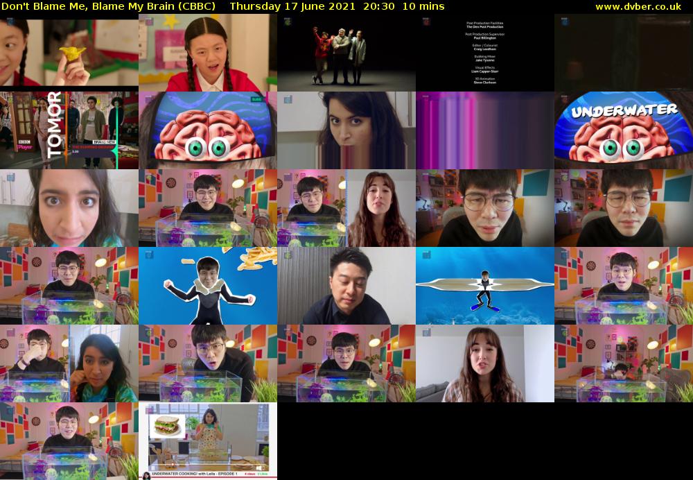 Don't Blame Me, Blame My Brain (CBBC) Thursday 17 June 2021 20:30 - 20:40