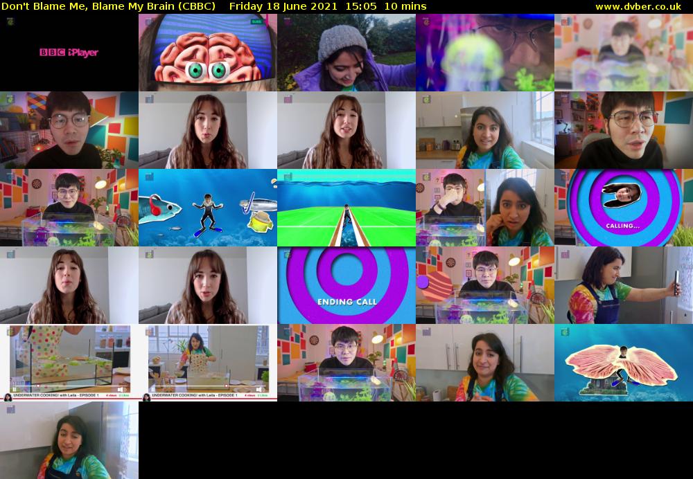 Don't Blame Me, Blame My Brain (CBBC) Friday 18 June 2021 15:05 - 15:15