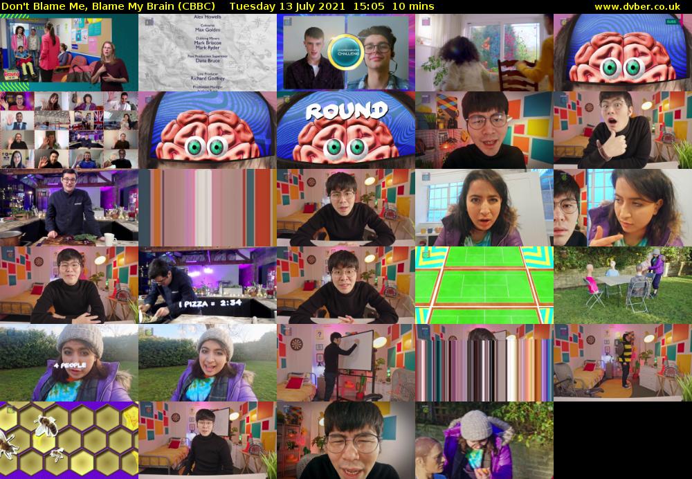 Don't Blame Me, Blame My Brain (CBBC) Tuesday 13 July 2021 15:05 - 15:15