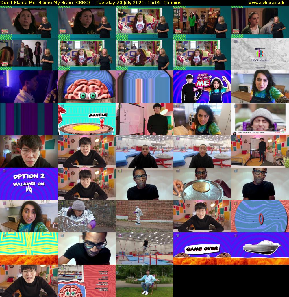 Don't Blame Me, Blame My Brain (CBBC) Tuesday 20 July 2021 15:05 - 15:20