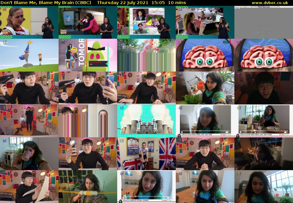 Don't Blame Me, Blame My Brain (CBBC) Thursday 22 July 2021 15:05 - 15:15