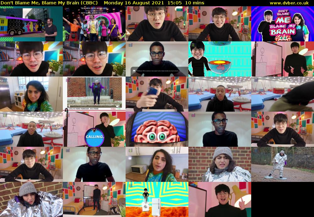 Don't Blame Me, Blame My Brain (CBBC) Monday 16 August 2021 15:05 - 15:15