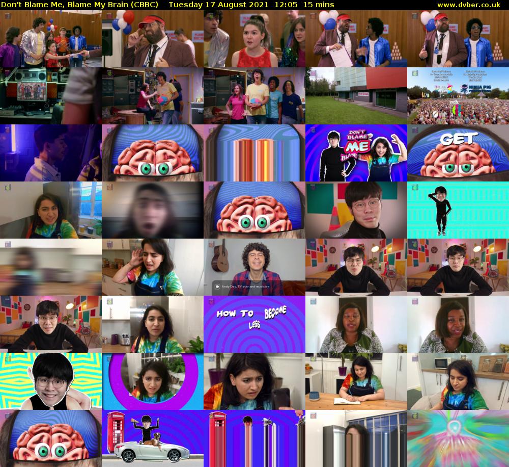 Don't Blame Me, Blame My Brain (CBBC) Tuesday 17 August 2021 12:05 - 12:20