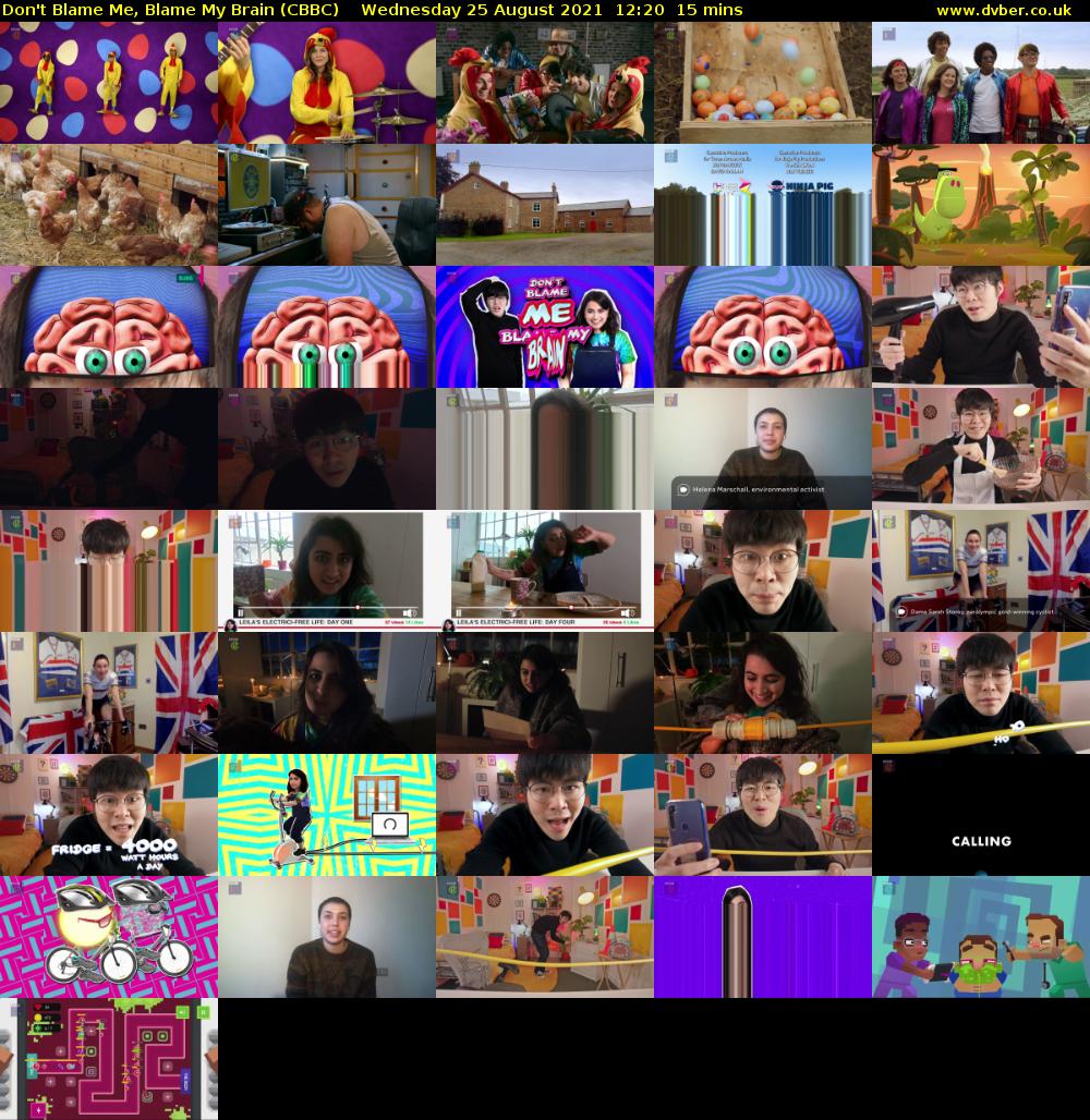 Don't Blame Me, Blame My Brain (CBBC) Wednesday 25 August 2021 12:20 - 12:35