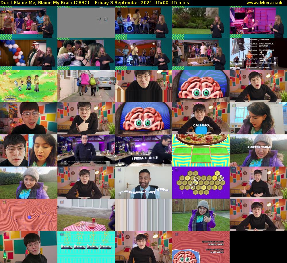 Don't Blame Me, Blame My Brain (CBBC) Friday 3 September 2021 15:00 - 15:15