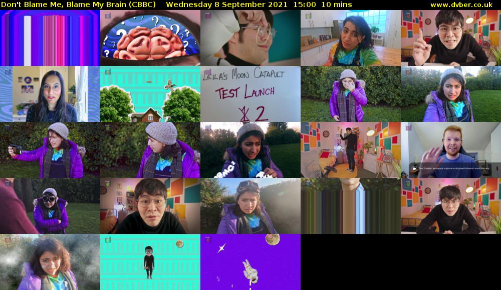 Don't Blame Me, Blame My Brain (CBBC) Wednesday 8 September 2021 15:00 - 15:10