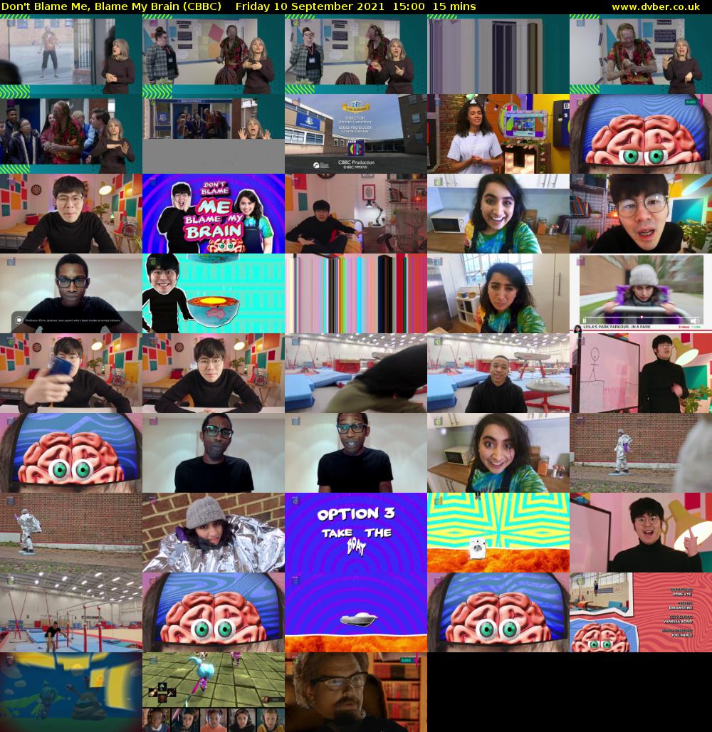 Don't Blame Me, Blame My Brain (CBBC) Friday 10 September 2021 15:00 - 15:15