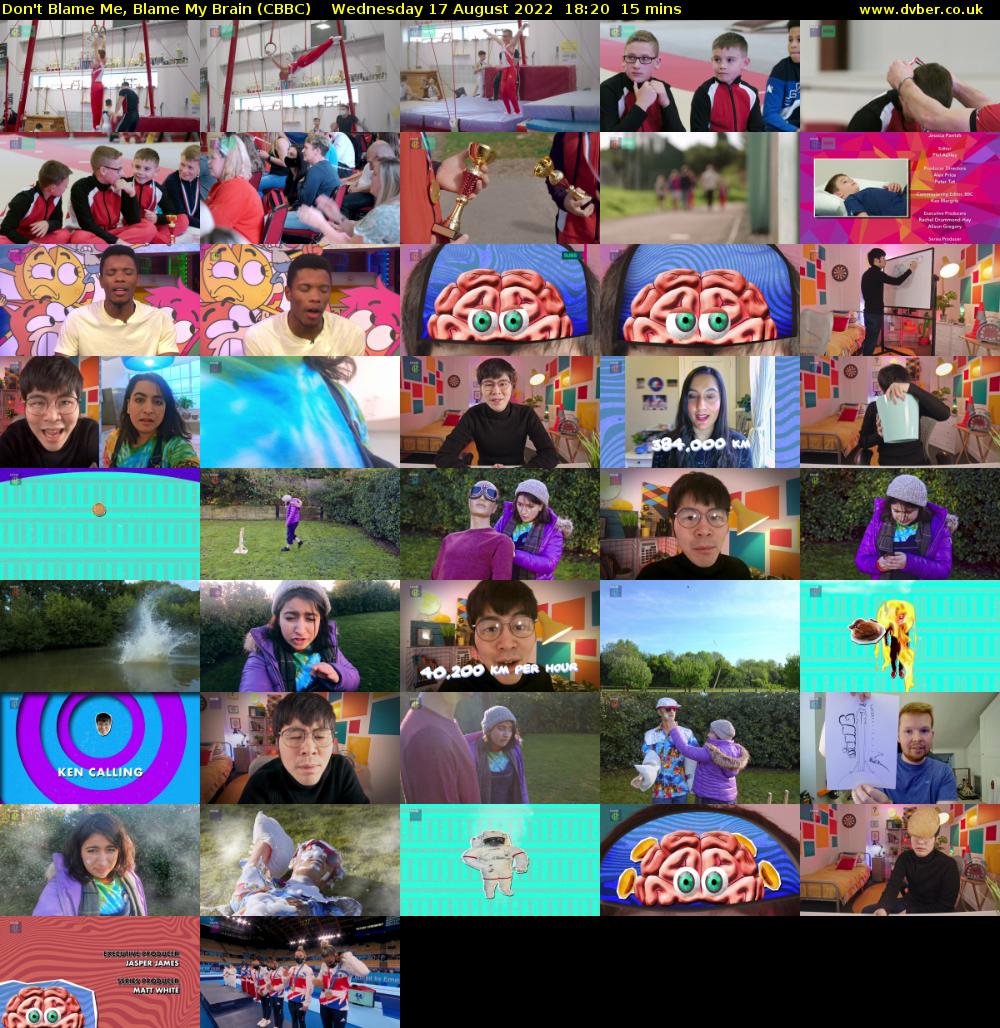 Don't Blame Me, Blame My Brain (CBBC) Wednesday 17 August 2022 18:20 - 18:35