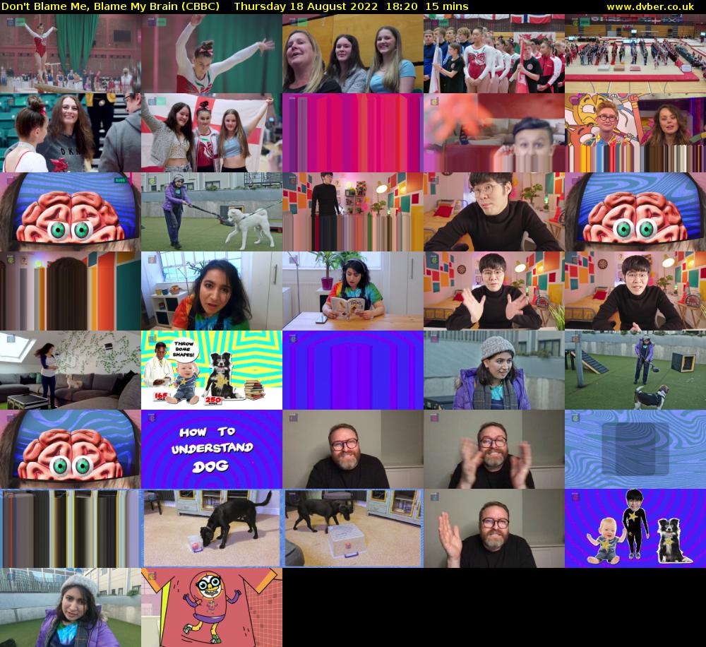 Don't Blame Me, Blame My Brain (CBBC) Thursday 18 August 2022 18:20 - 18:35