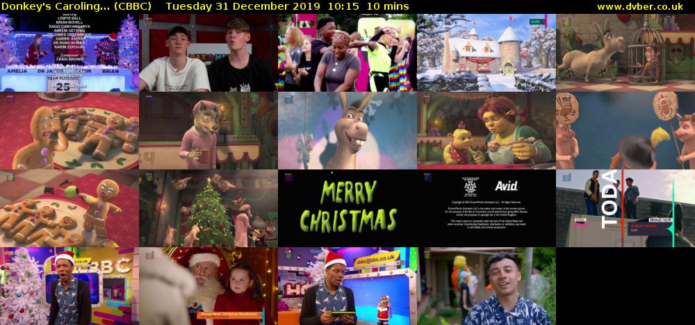Donkey's Caroling... (CBBC) Tuesday 31 December 2019 10:15 - 10:25