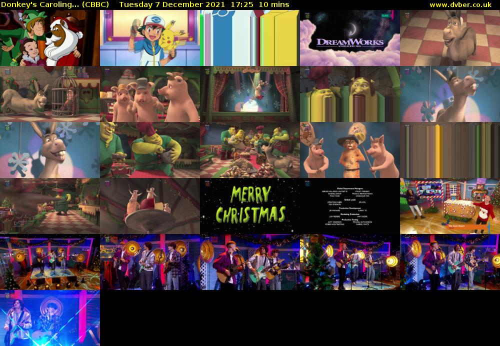 Donkey's Caroling... (CBBC) Tuesday 7 December 2021 17:25 - 17:35