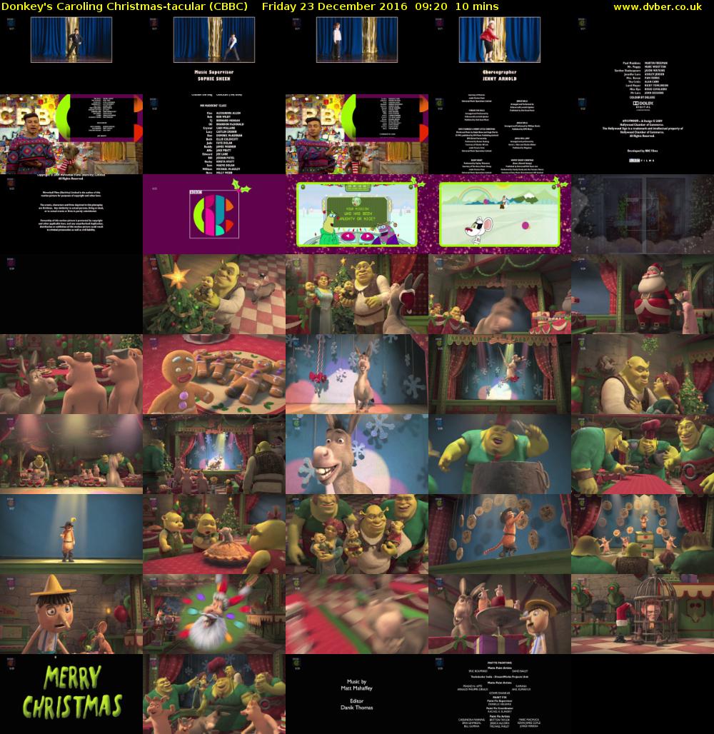 Donkey's Caroling Christmas-tacular (CBBC) Friday 23 December 2016 09:20 - 09:30