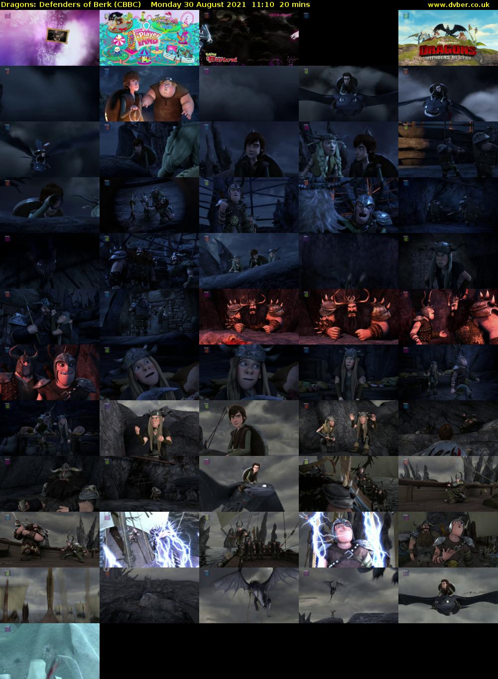 Dragons: Defenders of Berk (CBBC) Monday 30 August 2021 11:10 - 11:30