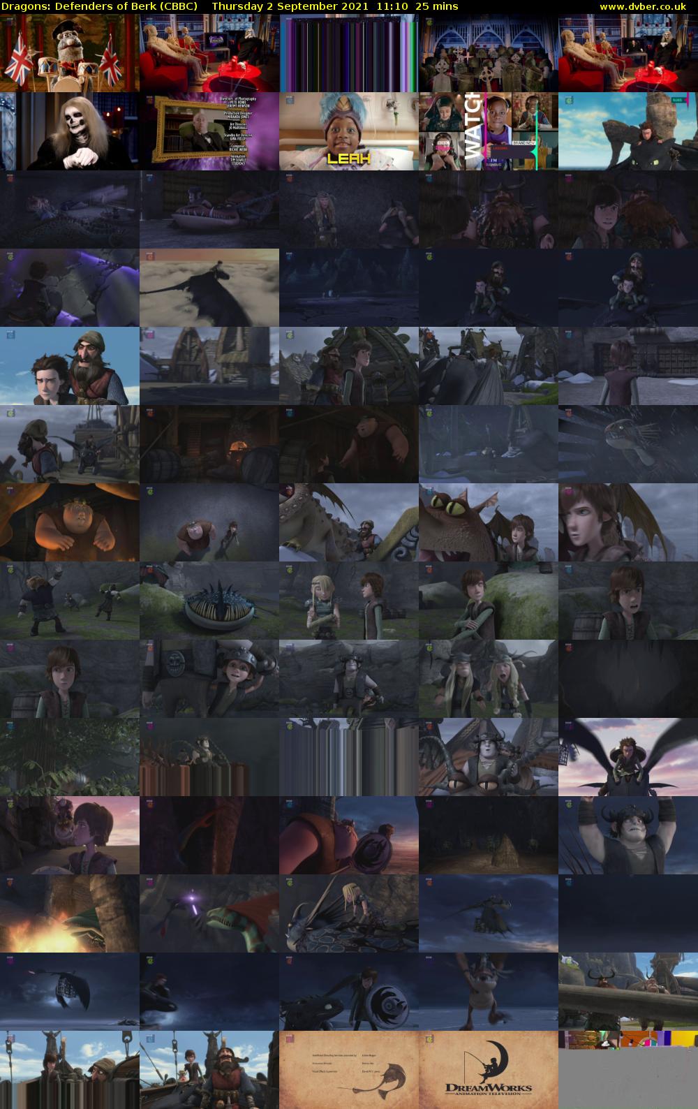 Dragons: Defenders of Berk (CBBC) Thursday 2 September 2021 11:10 - 11:35