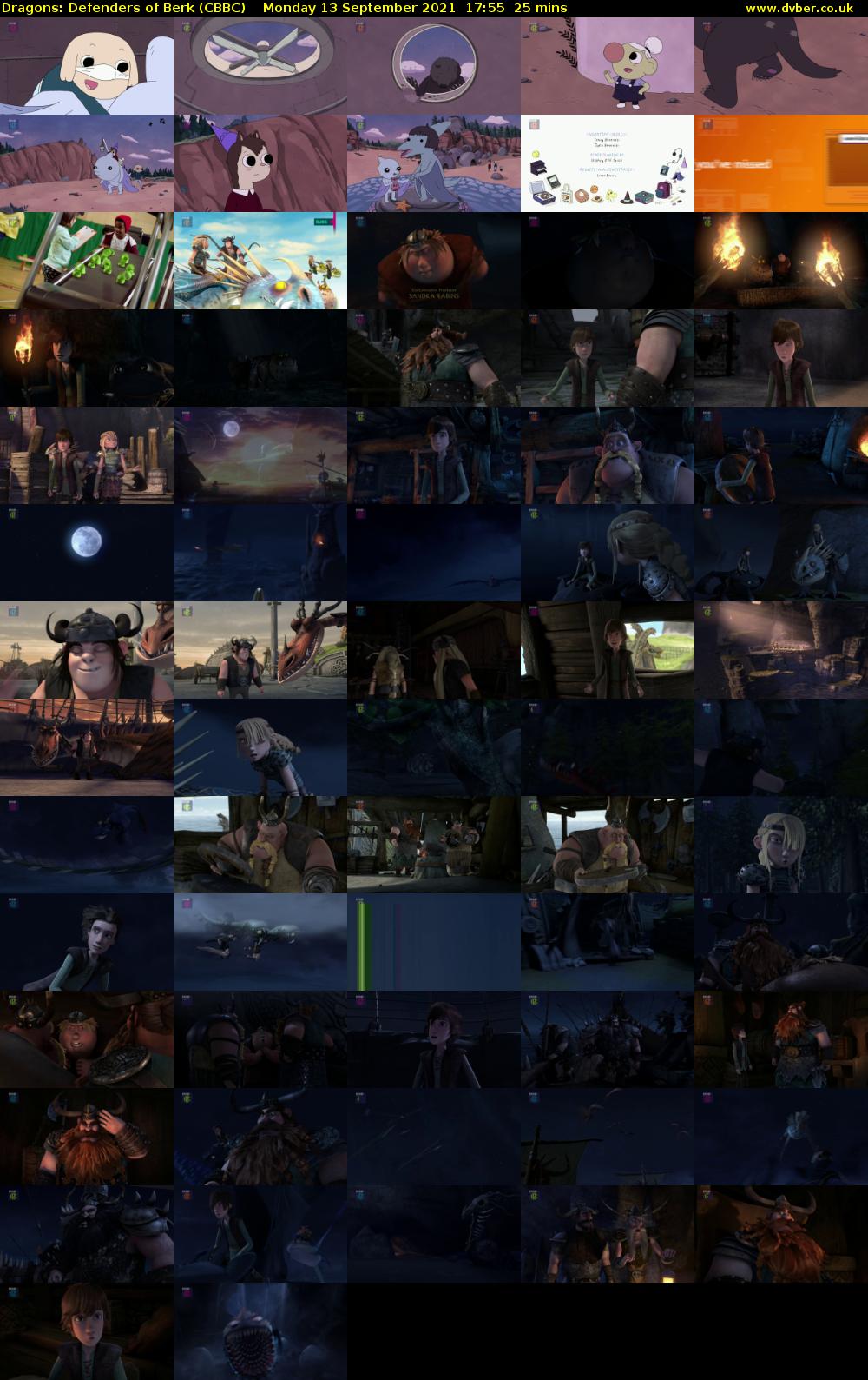 Dragons: Defenders of Berk (CBBC) Monday 13 September 2021 17:55 - 18:20
