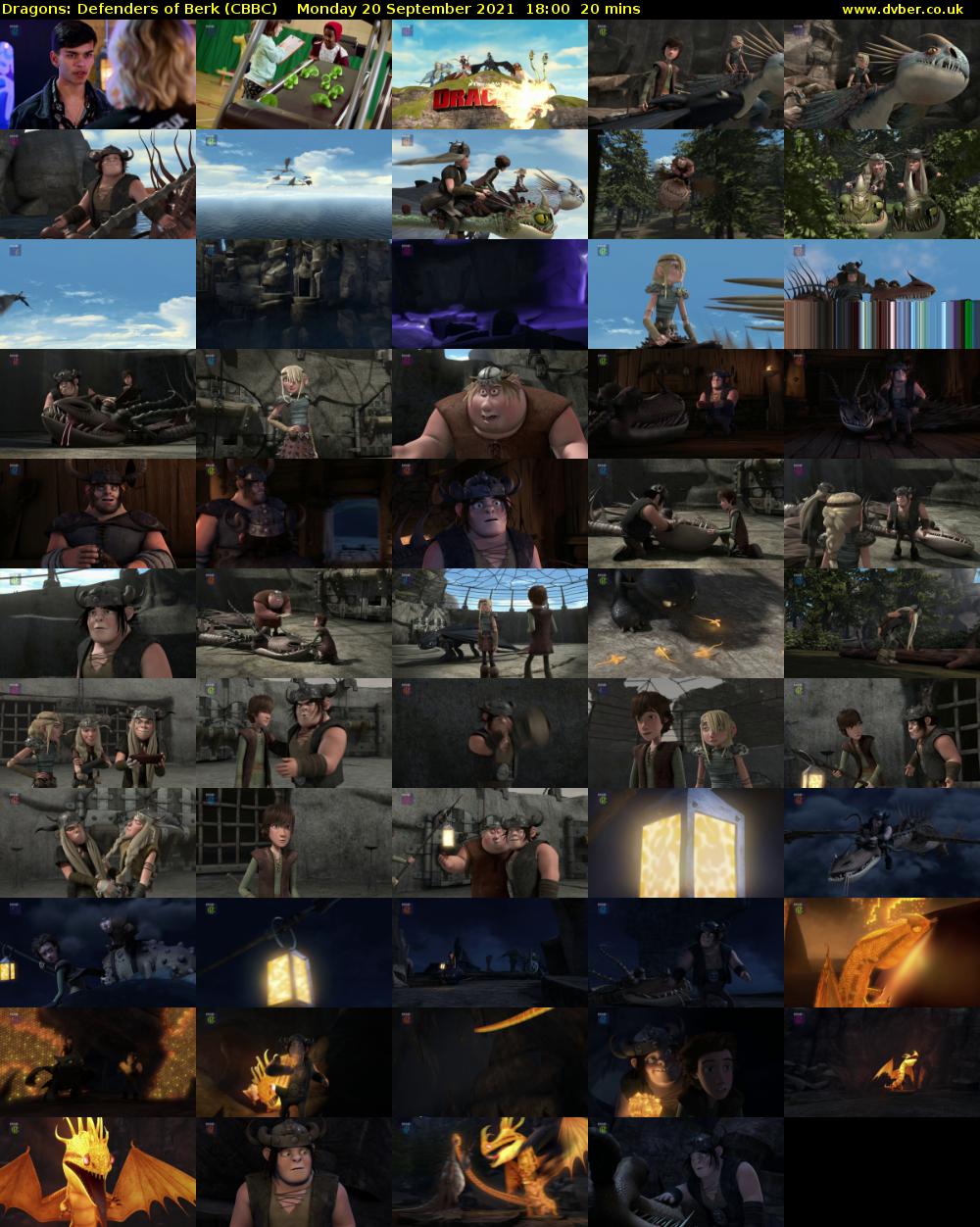 Dragons: Defenders of Berk (CBBC) Monday 20 September 2021 18:00 - 18:20