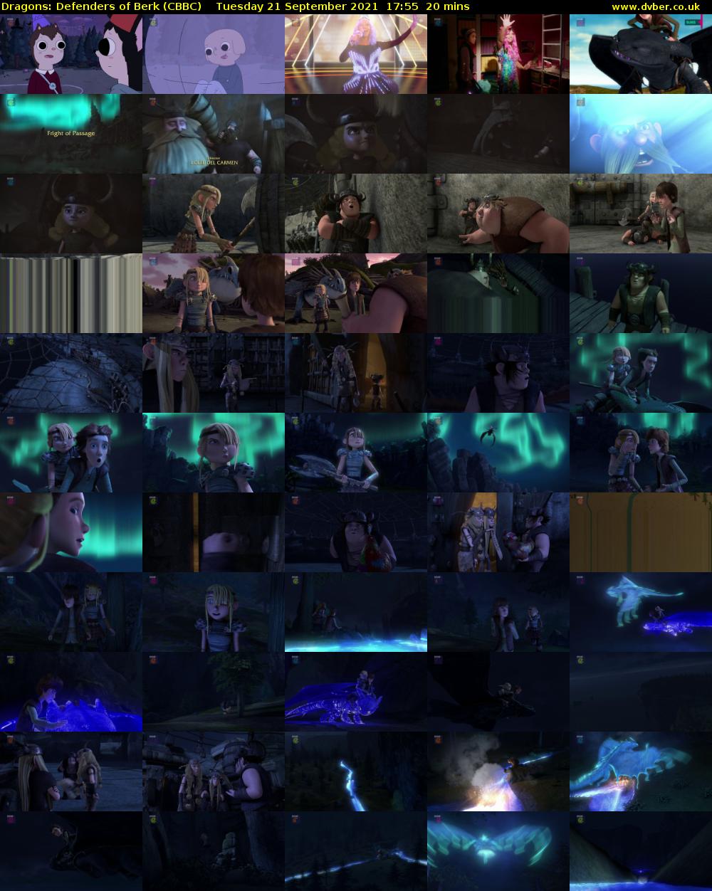 Dragons: Defenders of Berk (CBBC) Tuesday 21 September 2021 17:55 - 18:15