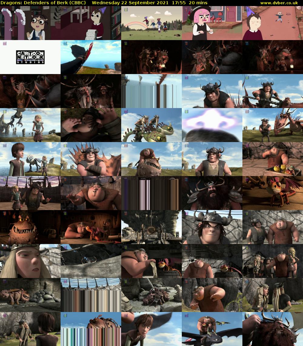 Dragons: Defenders of Berk (CBBC) Wednesday 22 September 2021 17:55 - 18:15