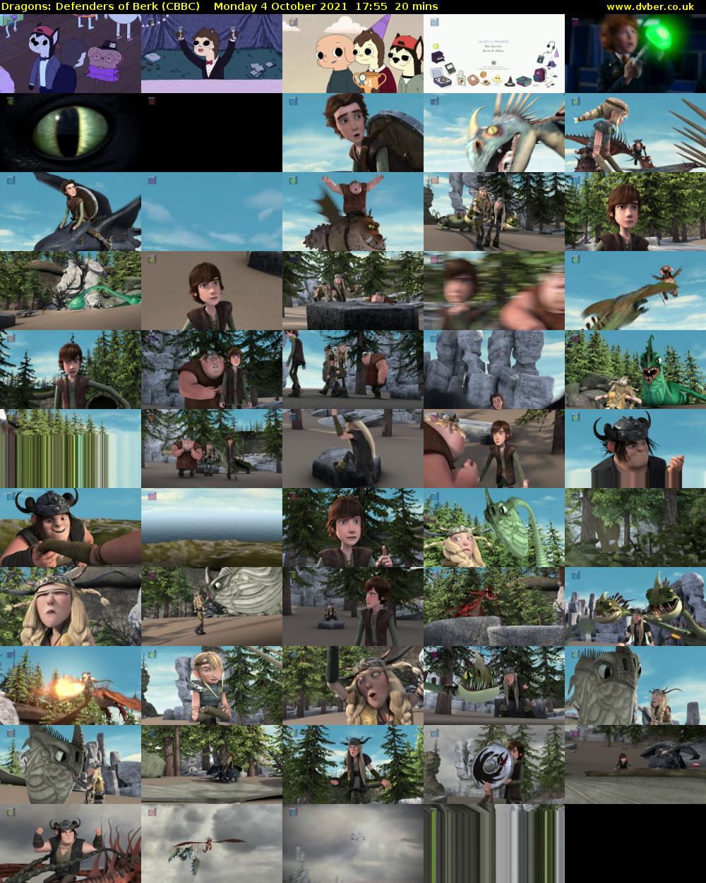 Dragons: Defenders of Berk (CBBC) Monday 4 October 2021 17:55 - 18:15