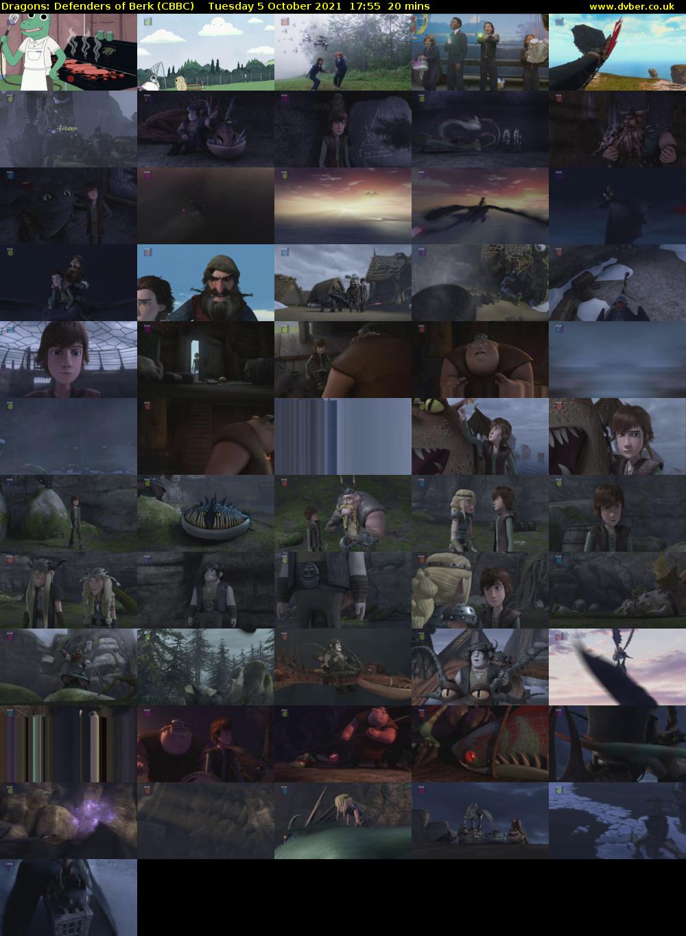 Dragons: Defenders of Berk (CBBC) Tuesday 5 October 2021 17:55 - 18:15