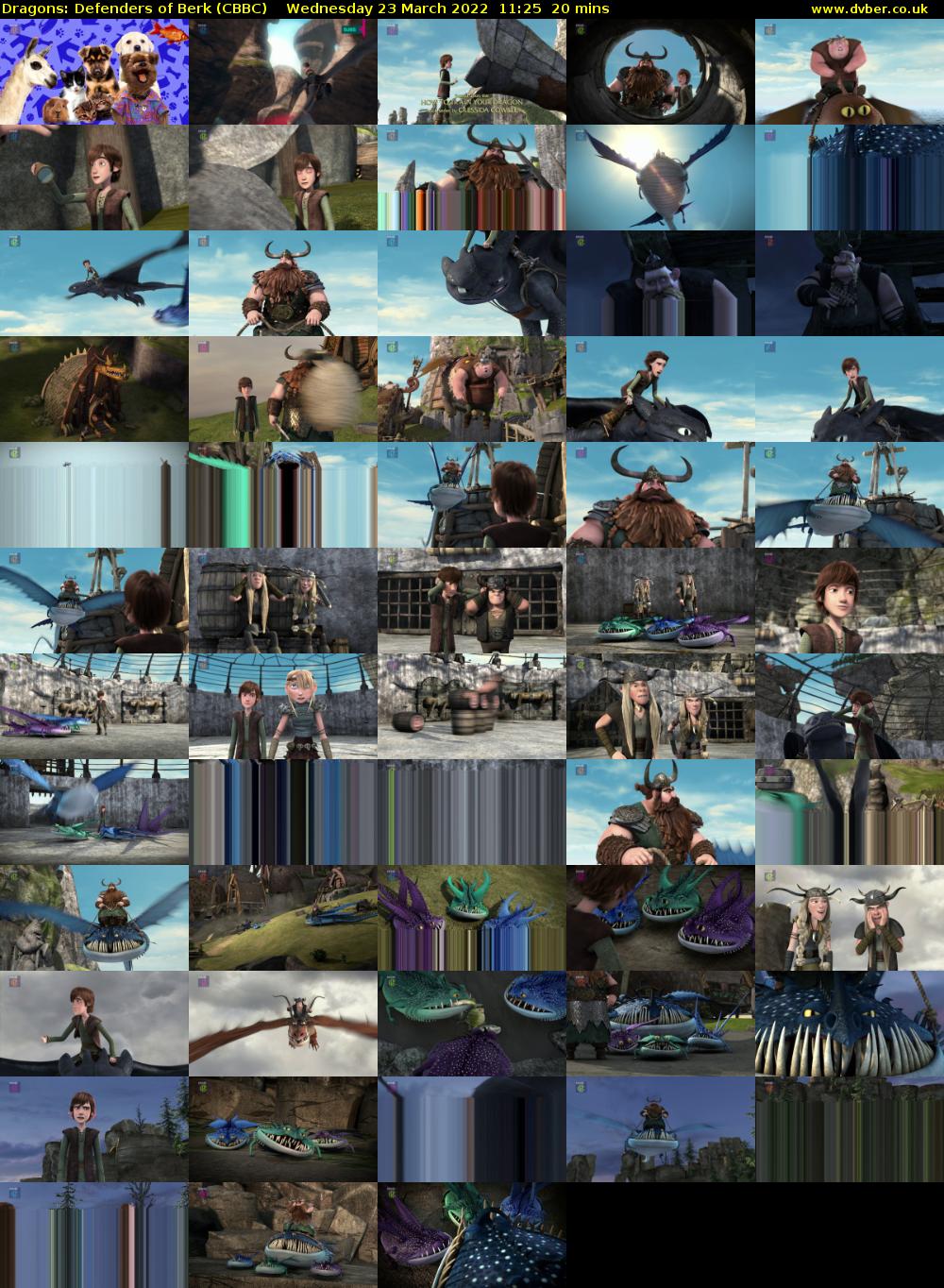 Dragons: Defenders of Berk (CBBC) Wednesday 23 March 2022 11:25 - 11:45