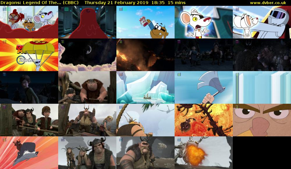 Dragons: Legend Of The... (CBBC) Thursday 21 February 2019 18:35 - 18:50